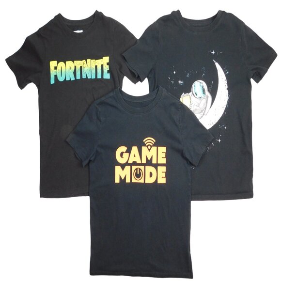 Boys Graphic Tee Bundle (3 Shirts) – Fortnite, Astronaut, Game Mode – Size M (8/ - Picture 1 of 8